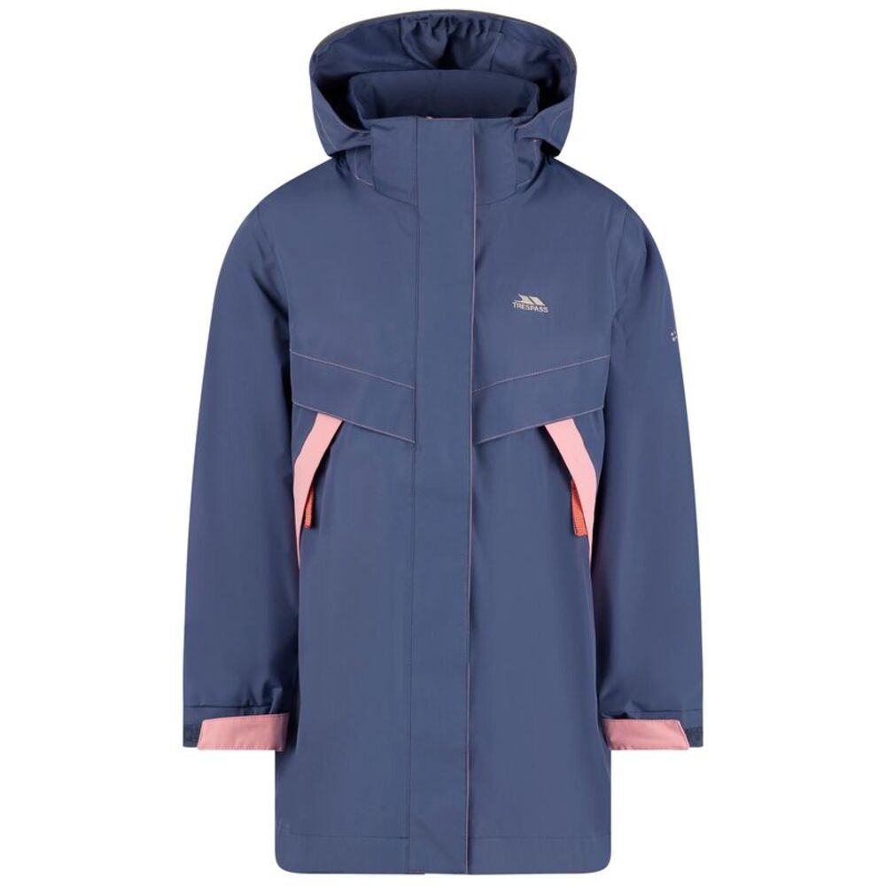 Trespass Girls Bronia Waterproof Jacket / Bluestone